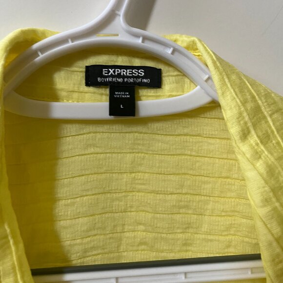 Textured Striped Boyfriend Portofino Shirt. Worn Once!! No flaws!. Size L - Picture 4 of 4